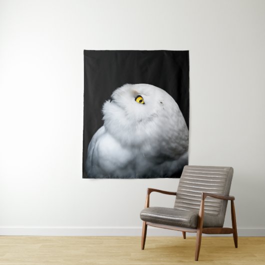 Winterweiße Schneeauwl Wandteppich (Beispiel)