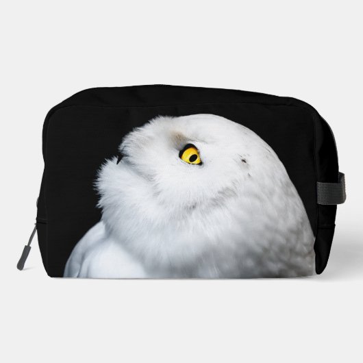 Winterweiße Schneeauwl Waschbeutel (Rückseite)