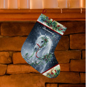 Winterweiße Stallion Weihnachtspferd Strumpf Großer Weihnachtsstrumpf