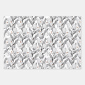 Winterweiße Weintrauben Botanische Wasserfarbe Geschenkpapier Set (Vorderseite 3)