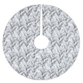 Winterweiße Weintrauben Botanische Wasserfarbe Polyester Weihnachtsbaumdecke (Vorderseite)