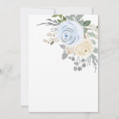 Winterweißer Blütenschneeflocken Brautparty Einladung (Rückseite)