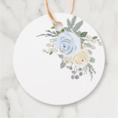 Winterweißer Blütenschneeflocken Brautparty Geschenkanhänger (Rückseite)