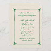 Winterweißer Mistleton Hochzeit Einladung (Vorne/Hinten)