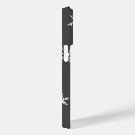 Winterweißer Mustername grau Case-Mate iPhone Hülle (Rückseite / Rechts)