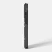 Winterweißer Mustername grau iPhone Hülle (Linke Seite)