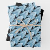 Winterweißer Pinienbaum Geschenkpapier Set (Beispiel)