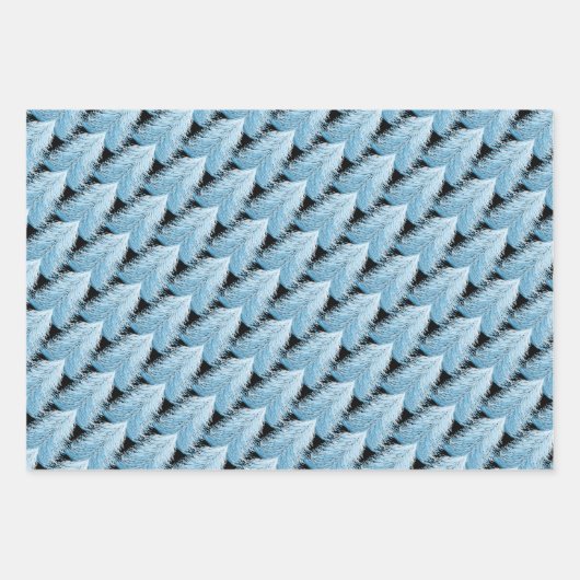 Winterweißer Pinienbaum Geschenkpapier Set (Vorderseite)