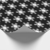 Winterweißer Schneeflocken Weihnachtsfeiertag Schw Geschenkpapier (Ecke)