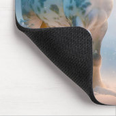 Winterweißes gepflastertes Pferd Mousepad (Ecke)