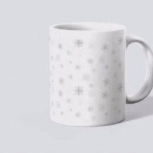 Winterwellen gefroren - Schneeflocken-Tasse mit Zi