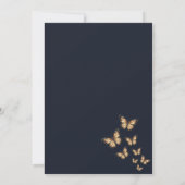 Winterwellen mit goldenen Flügeln Hochzeit Einladung (Rückseite)