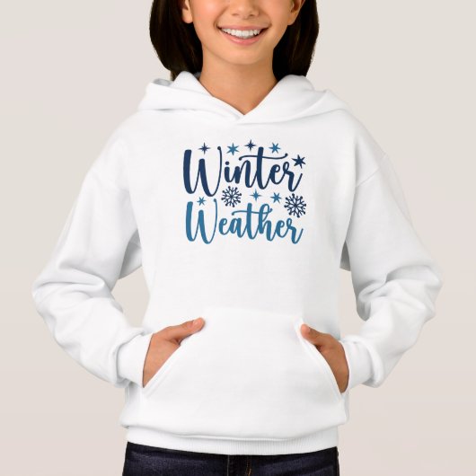 Winterwetter - Typografie des Schneeurlaubs Hoodie (Vorderseite)