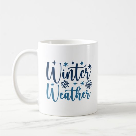 Winterwetter - Typografie des Schneeurlaubs Kaffeetasse (Links)