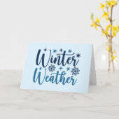 Winterwetter - Typografie des Schneeurlaubs Karte (Gelbe Blume)