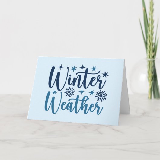Winterwetter - Typografie des Schneeurlaubs Karte (Vorderseite)
