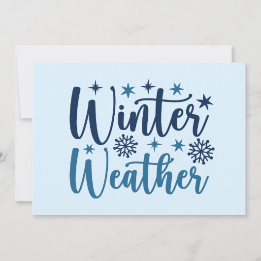 Winterwetter - Typografie des Schneeurlaubs Karte (Vorderseite)