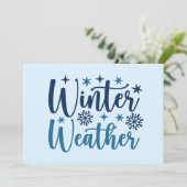 Winterwetter - Typografie des Schneeurlaubs Karte (Stehend Vorderseite)
