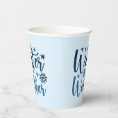 Winterwetter - Typografie des Schneeurlaubs Pappbecher (Rechts)