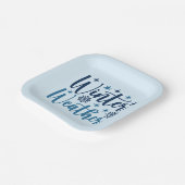 Winterwetter - Typografie des Schneeurlaubs Pappteller (Gewinkelt)