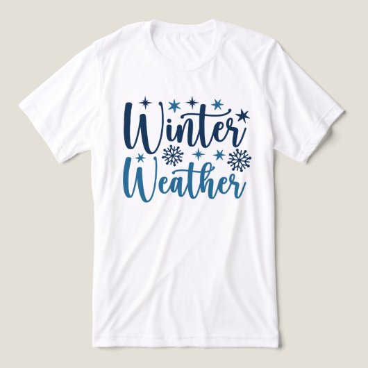 Winterwetter - Typografie des Schneeurlaubs Tri-Blend Shirt (Design Vorderseite)