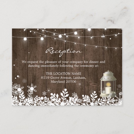 Winterwetterlicht - Details zum Empfang Begleitkarte (Vorderseite)