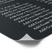 Winterwiese | Botanische Hochzeitstabelle Poster (Ecke)