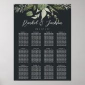 Winterwiese | Botanische Hochzeitstabelle Poster (Vorne)