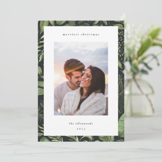 Winterwiese | FOTO Feiertagskarte (Stehend Vorderseite)