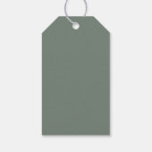 Winterwiese | Grüne Botanische Hochzeit Geschenkanhänger (Rückseite)