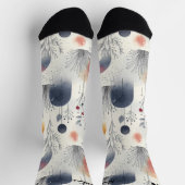 WinterWiesensocken in Blau, Weiß und Peach Socken (Oben)