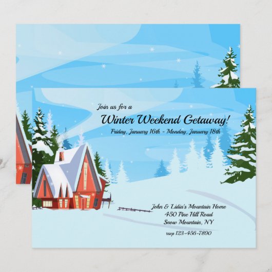 Winterwoche Einladung (Vorne/Hinten)