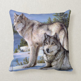 Winterwolf-Kissen Kissen