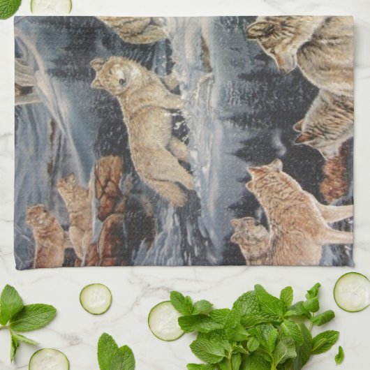 Winterwölfe Handtuch (Gefaltet)