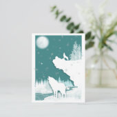 Winterwölfe Pauschalreise-Card Feiertagskarte (Stehend Vorderseite)