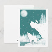 Winterwölfe Pauschalreise-Card Feiertagskarte (Vorne/Hinten)