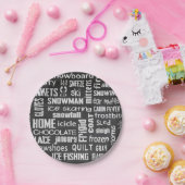 Winterwolke auf der Tafel Pappteller (Party)