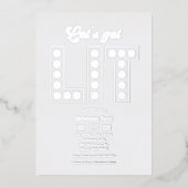 Winterwolke Lit Retro Weihnachts-Party Folieneinladung (Vorderseite)