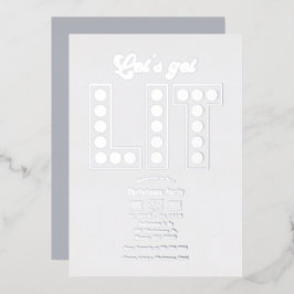 Winterwolke Lit Retro Weihnachts-Party Folieneinladung