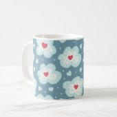Winterwolken Schneeflocken Kaffeetasse (Vorderseite Links)