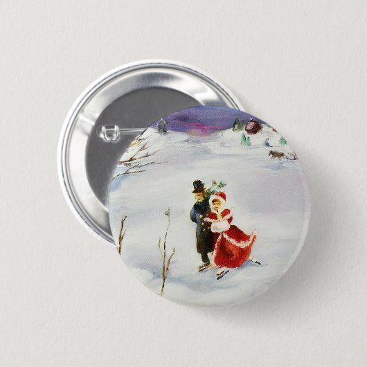 Winterwonderland-Button Button (Vorne & Hinten)