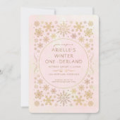 Winterwonderland Einladung zum Geburtstag (Vorderseite)