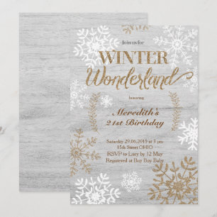 Winterwonderland Einladung zum Geburtstag