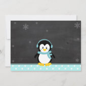 Winterwonderland Einladung zum Geburtstag (Rückseite)