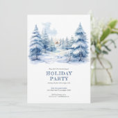 Winterwonderland Feiertag Einladung (Stehend Vorderseite)
