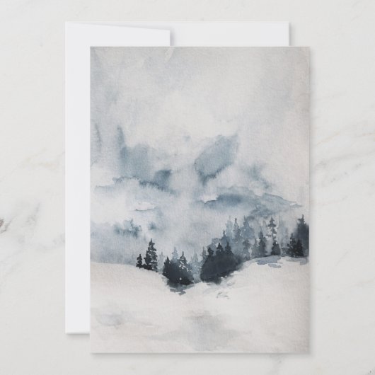 Winterwonderland Festlichkeit Weihnachts-Party Einladung (Rückseite)