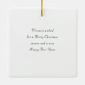 Winterwonderland Fox Keramik Ornament (Rückseite)