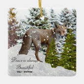 Winterwonderland Fox Keramik Ornament (Vorderseite)