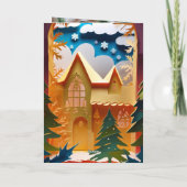 Winterwonderland Geflochtenes Foto Karte (Rückseite)