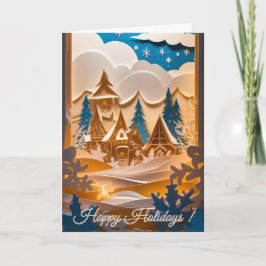 Winterwonderland Geflochtenes Foto Karte